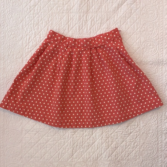 Gap Kids Textured Coral Polka Dotted Skirt